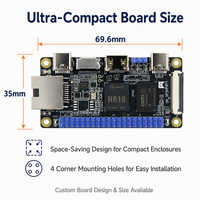Carte de développement Allwinner H618 Quad-core 64 bits SBC avec 4 Go de LPDDR4, Wi-Fi 6 2,4 GHz, 4K 60Hz FPS, USB-C OTG, Ethernet 100M, GPIO 40 broches