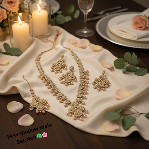 Vintage Copper Gold Plated High Quality Imitation <b>Crystal</b> <b>Set</b> Long Mala Bridal Wedding Engagement Anniversary Gift Party - Product Image 3