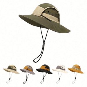 OEM Outdoor Sun <b>Hat</b> Custom Logo Embroidery <b>Bucket</b> <b>Hat</b> for Fishing and Hiking Color Matching Knit Design - Product Image 1