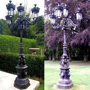 Farola Decorativa de Estilo Europeo <span class=keywords><strong>para</strong></span> Exteriores, Fabricada en Hierro Fundido - Product Image 3