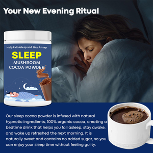 <span class=keywords><strong>Polvo</strong></span> de hongo Reishi orgánico con etiqueta privada con <span class=keywords><strong>cacao</strong></span> en <span class=keywords><strong>polvo</strong></span> L-teanina compatible con el estrés y el sueño Reishi Hot <span class=keywords><strong>Cacao</strong></span> Sleep Powder - Product Image 3