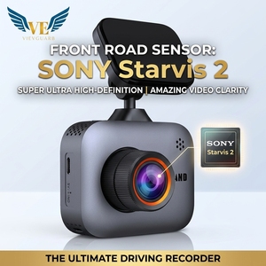 Dash Cam Registratore Video 4K per <span class=keywords><strong>Auto</strong></span>, Visione Notturna SONY STARVIS2 675, Wi-Fi 5GHz, GPS, Modalità Parcheggio 24h, <span class=keywords><strong>Telecamera</strong></span> Anteriore/Posteriore - Product Image 1