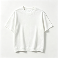 T-shirt ample et court LANMORN, personnalisable avec logo, pour homme, style boxy, manches courtes.