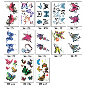 ร้อนขายแฟชั่นที่นิยมใช้ได้สาวขนาดเล็กผีเสื้อ3D ร่างกายสติกเกอร์รอยสักกันน้ำ<span class=keywords><strong>ผีเสื้อ</strong></span>สักชั่วคราว - Product Image 6