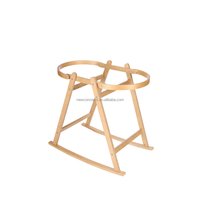 Nouvelle Tendance : Chaise Berçante Moderne pour Panier Moïse – Design en Bois Durable et Sûr, Meilleure Vente, Couleurs Naturelles/Personnalisables