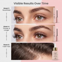 Sérum de croissance des cils testé par des dermatologues, formule aux extraits de plantes et à l'huile de ricin, résultats rapides, fabrication en marque privée, vente en gros
