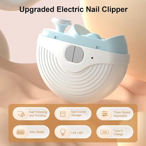 2 in 1 Rechargeable Automatic Rechargeable Electric <b>Nail</b> Clipper With LED Light Fingernail <b>Cutter</b> Polisher for <b>Baby</b> <b>Nail</b> <b>Cutter</b> - Product Image 5