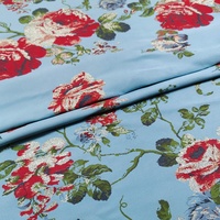 Tissus jacquard brodés de fleurs 3D élégants en fil teint pour robes et vêtements féminins