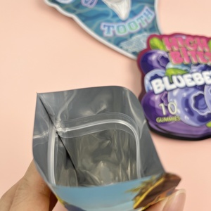 Bolsa con cremallera Mylar de 3,5g con forma personalizada, bolsa de plástico con impresión Digital a prueba de olores para caramelos y gomitas troqueladas - Product Image 5