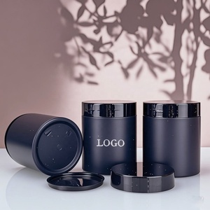 Luxury Cosmetic <b>Jars</b> <b>Empty</b> 100ml 120ml 200ml 250ml 500ml Plastic <b>Jars</b> Pet Face Cream Matte Black Plastic Cosmetic <b>Jars</b> - Product Image 5