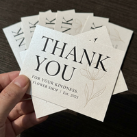 Tarjeta de Agradecimiento Personalizada de Papel Perlado para Joyería, Floristería, Envoltura de Regalos y Empaque de Marca