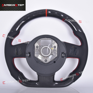 Volant en Fiber de carbone à bas <span class=keywords><strong>prix</strong></span> en Stock pour <span class=keywords><strong>Audi</strong></span> Q5 Q7 A6 C6 Q8 SQ5 Q3 TTS TT MK2 A8 S5 A3 - Product Image 6