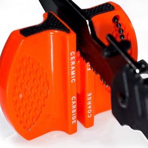 Compact Outdoor <b>Knife</b> <b>Sharpener</b> With Ceramic Carbide Coarse <b>Stones</b> For Mountaineering And Camping Use - Product Image 1