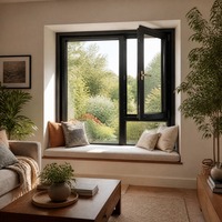 Proveedor de Ventanas Abatibles HUACAI, Stock Disponible, Entrega Rápida, Ventana Abatible de Aluminio para Distribuidores