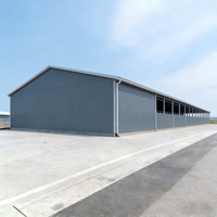 Estructura de Acero Ignífuga y Anticorrosiva, Establos Modernos para Ganado, Techo Impermeable, Instalación Rápida para Granjas Ganaderas