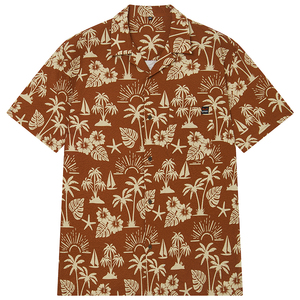 <span class=keywords><strong>Camicia</strong></span> da uomo in <span class=keywords><strong>seersucker</strong></span> con stampa di palme, 100% poliestere, 170 g/m², colletto a <span class=keywords><strong>camicia</strong></span>, stampa digitale, casual, estiva - Product Image 1