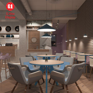 เคาน์เตอร์โชว์ขนมร้านอาหารสมัยใหม่ ร้านเบเกอรี่ ทำจากไม้และกระจกเป็นมิตรกับสิ่งแวดล้อม ปรับแต่งขนาด/สีได้ ดีไซน์คุณภาพสูง - Product Image 4