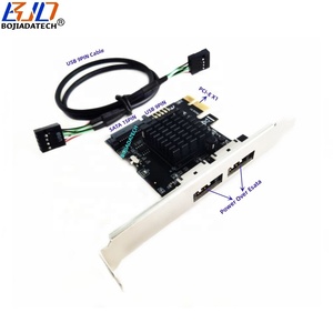 Venta al por mayor de fábrica: Tarjeta adaptadora de expansión <span class=keywords><strong>PCI</strong></span>-E 1X con 2 puertos <span class=keywords><strong>eSATA</strong></span> para alimentación, 6 Gbps, para discos duros de 2.5" y 3.5" - Product Image 1