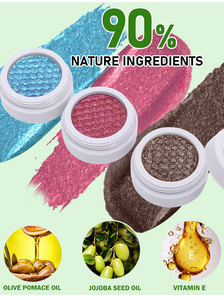 2025 mới tùy chỉnh chuyên nghiệp Tắc Kè Hoa nước bằng chứng Eyeshadow Palette tàn ác miễn phí veegan ánh sáng lung linh sắc tố kim loại Eyeshadow - Product Image 3