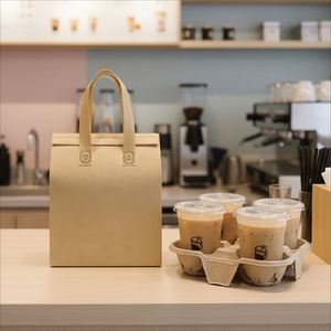 In Stock Disposable Thermal Food Cooler Bag Nonwoven Aluminum Foil Lined Insulated Take Out Bags for Bread Coffee Cake Dessert - Product Image 1
