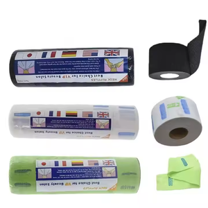 Bandes de papier crépon jetables pour le cou du client chez le barbier |    5 rouleaux / 100 pièces chacun / Bandes de cou extensibles et imperméables pour la coupe de cheveux et l'utilisation en salon - Product Image 2