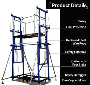 Plataforma Elevadora Eléctrica Móvil para Obras de Construcción Interiores y Exteriores - Mecanismo de Elevación con Control Remoto - Product Image 3