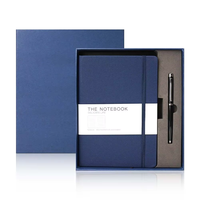 Juego de Cuadernos de Regalo 2024, Cuaderno de Lujo al por Mayor con Logotipo Personalizado, Juego de Cuadernos Planificadores de Tapa Dura de Cuero PU con Bolígrafo