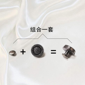 BDRAY Rivets ronds en alliage à double capuchon, classiques, plaqués, durables pour sacs, chaussures, vêtements, chapeaux, accessoires de mode KQ-HH012 - Product Image 1