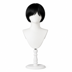 Perruque de <span class=keywords><strong>cosplay</strong></span> <span class=keywords><strong>Kaneki</strong></span> Ken Sasaki, noire avec mèches blanches, cheveux synthétiques courts, résistante à la chaleur, directement de l'usine, pour <span class=keywords><strong>cosplay</strong></span> - Product Image 2