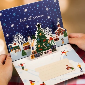 Nhà Máy Giá tùy chỉnh 3D Pop Up giáng sinh Thẻ quà tặng - Product Image 3