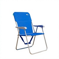 # Chaise de plage pliante classique WEJOY - Légère, avec pieds droits, tissu Oxford, dossier haut, bretelles, accoudoirs rigides, capacité 300 lbs, métal