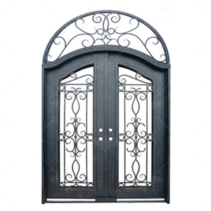Antique Décoration Fleur Avant Double Noir Vieux <span class=keywords><strong>Forgé</strong></span> Extérieur Catalogue Porte En <span class=keywords><strong>Fer</strong></span> À <span class=keywords><strong>Vendre</strong></span> - Product Image 1