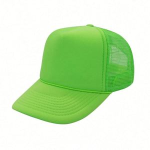 Casquettes de camionneur en mousse couleur néon, vierges, bicolores, avec broderie de logo personnalisé - Product Image 5