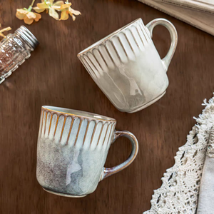 Wholesale Chinese Supplier Japanese Style Embossed Retro Ceramic Stoneware Coffee Mugs Eco-friendly Dishwasher & Microwave Safe - Product Image 1