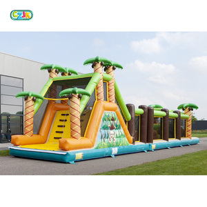 Saltador de tamaño comercial, <span class=keywords><strong>Mega</strong></span> campo de obstáculos inflable, jungla - Product Image 2