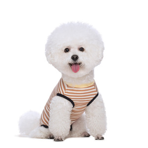 Combinaison fine rayée pour animaux de compagnie, couvrant entièrement le corps, à quatre pattes, pour les caniches, les bichons, les chiens Teddy - Product Image 2