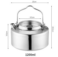 Bouilloire d'extérieur en acier inoxydable 304, pot de pique-nique portable pour le camping et la randonnée