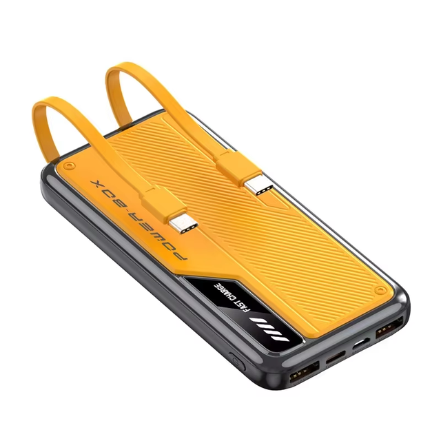 Hot Sale Fast Charging Portable Power Banks QC 22.5W Charger Built in Cables Type-c 20000mAh Power Bank Power Bank With Display
