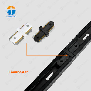 1M/1.5M/2M aluminium deux fils LED <span class=keywords><strong>Rail</strong></span> de piste projecteur pour système d'éclairage de piste 2 fils Ttrack accessoires de montage de tête - Product Image 2