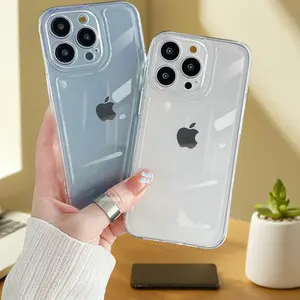 Funda de teléfono móvil anticaída de TPU transparente para iPhone 13 y teléfono 14 Pro Protección de silicona para dispositivos móviles