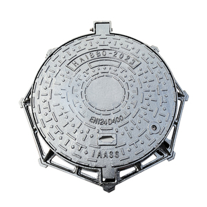 Cubierta de alcantarilla de hierro fundido de Rumania, producción de anillo de goma EN124 D400, cubierta redonda de 630mm, cubierta de alcantarilla de hierro dúctil - Product Image 5