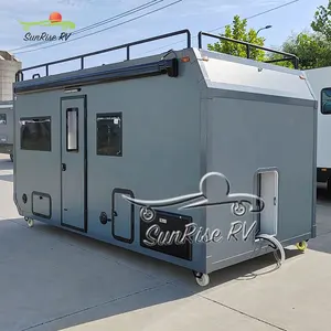 SUNRISE 하이 퀄리티 럭셔리 여행용 트럭 유리 섬유 유리 섬유 맞춤형 크기 슬라이드에 이동식 트럭 캠핑카 판매