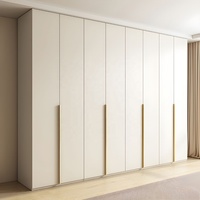 Armoire murale minimaliste moderne avec éclairage LED, grande capacité de rangement pour chambre à coucher, 5+ tiroirs et taille personnalisable