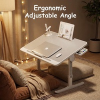 Bureau d'ordinateur portable pliable en aluminium AOR moderne à hauteur réglable, table de chevet multifonction et table d'ordinateur compacte
