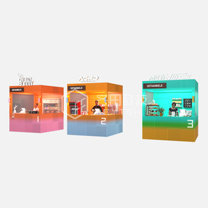 <b>Container</b> Shop Steel Structure Modern Kiosk Booth For Temporary <b>Small</b> Mobile Shop - Product Image 3