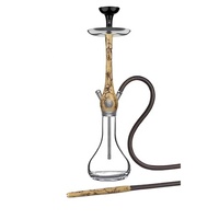 Set Hookah Shisha Kayu Emas Berkualitas Tinggi Penjualan Terbaik, Hookah Mewah Dengan Batang Baja Tahan Karat, Hookah Kayu