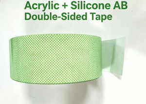 Ruban adhésif double face AB, silicone vers <span class=keywords><strong>film</strong></span> acrylique PET, transparent, haute température - Product Image 2