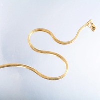 Collier long Yadreva en acier inoxydable avec chaîne serpent carrée, bijou simple en métal