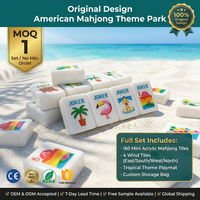 Nouveauté 2026, Meilleure Vente : Ensemble de Mahjong Miniature d'Été pour Parc d'Attractions, pour Campus, Club d'Étudiants, Loisirs Scolaires, Jeu en Mélamine Lisse, OEM/ODM