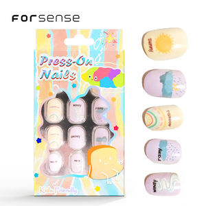 Pré Collé Violet <span class=keywords><strong>Faux</strong></span> <span class=keywords><strong>Ongles</strong></span> Couleurs Pastel Designs Enfants <span class=keywords><strong>Ongles</strong></span> pour Enfants avec Colles. arc-en-ciel Lettre Charmes <span class=keywords><strong>Beige</strong></span> Appuyez sur les <span class=keywords><strong>Ongles</strong></span> - Product Image 1